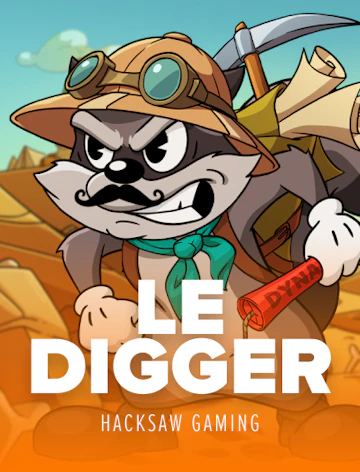 Juego Le Digger con estética de excavación y premios ocultos.